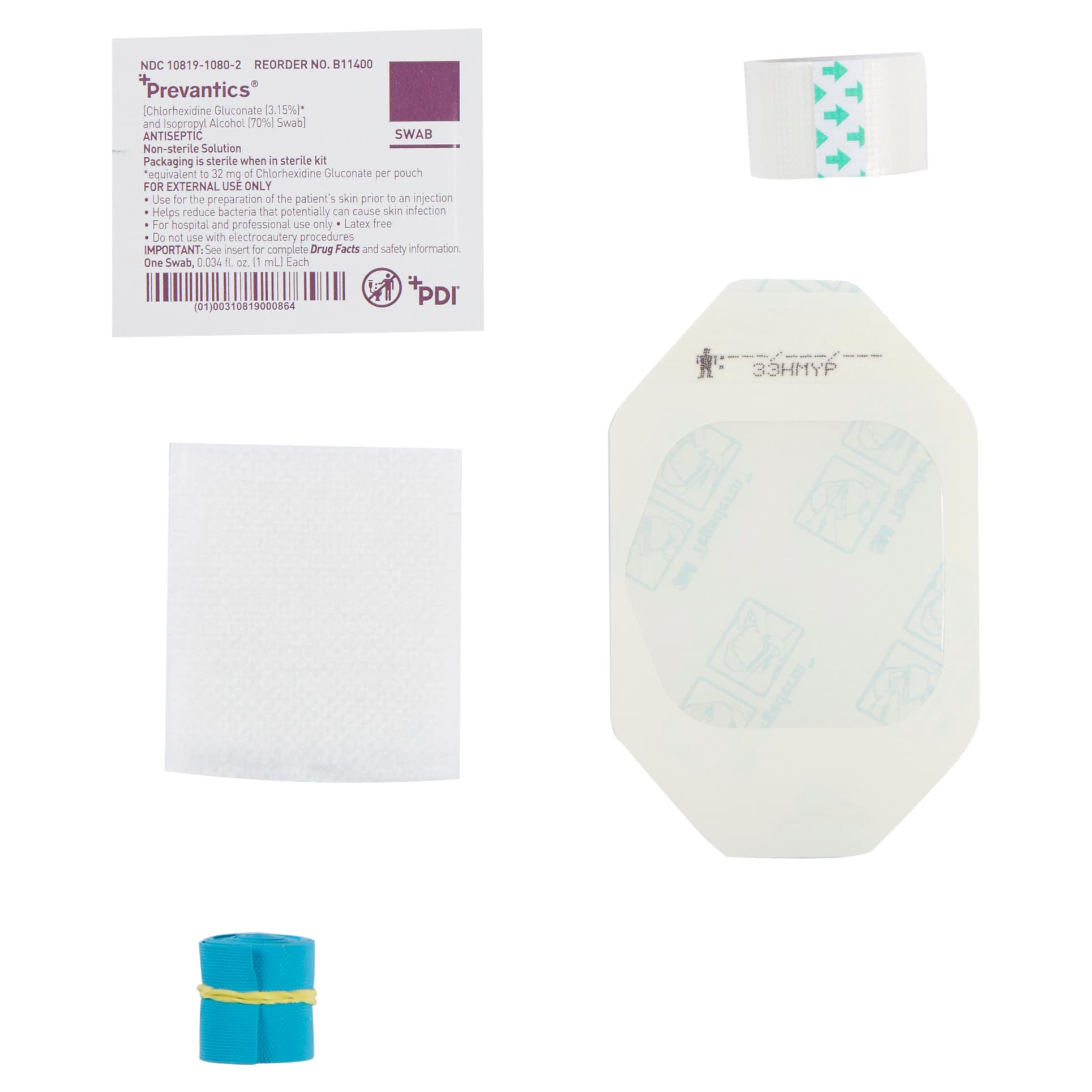 Mckesson IV START KIT, with PREVANTICS ANTISEPTIC SWAB PAD - Case of 100 - Image 1