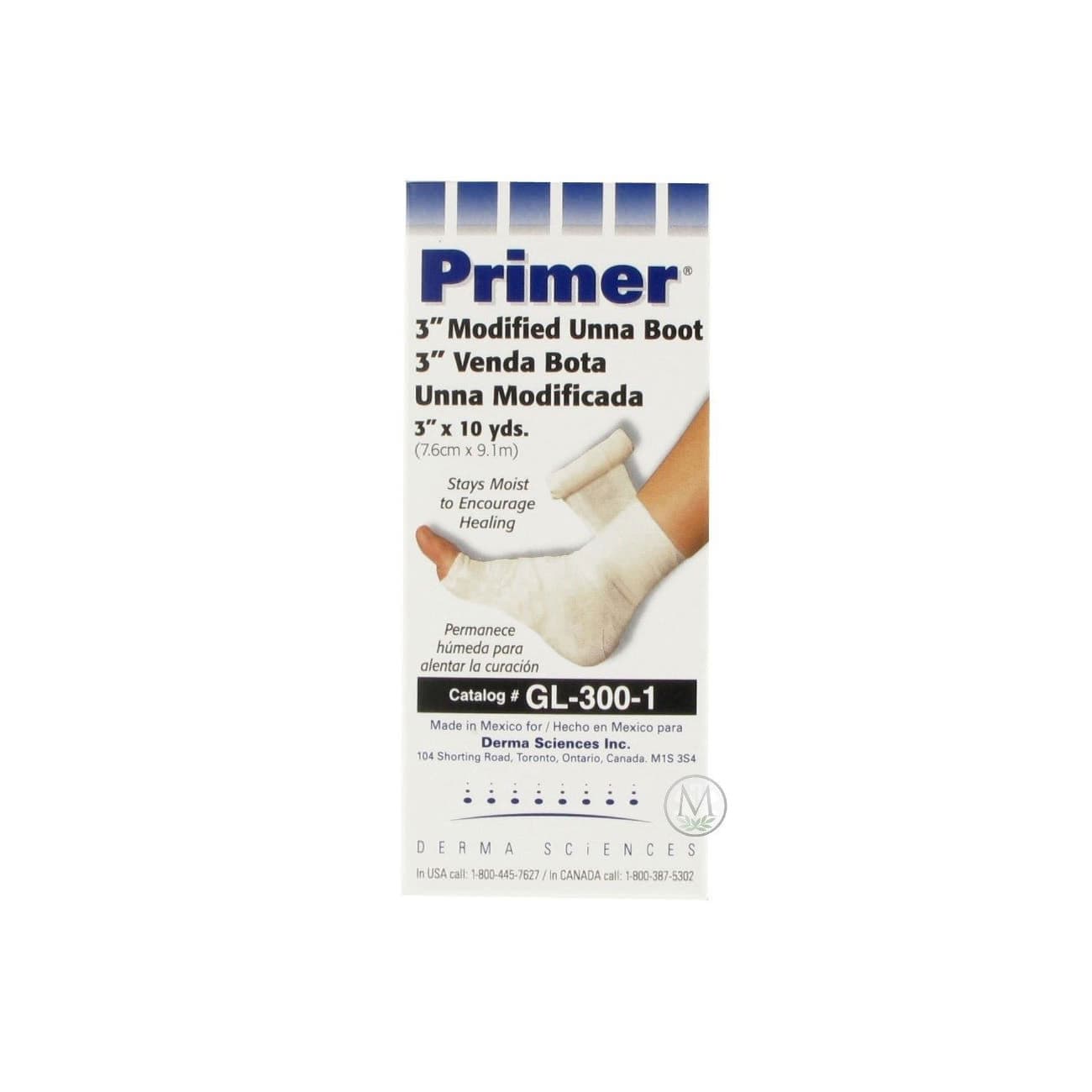 Derma Primer Unna Modified Boot Compression Bandage, 3 Inch x 10 Yard - Image 1
