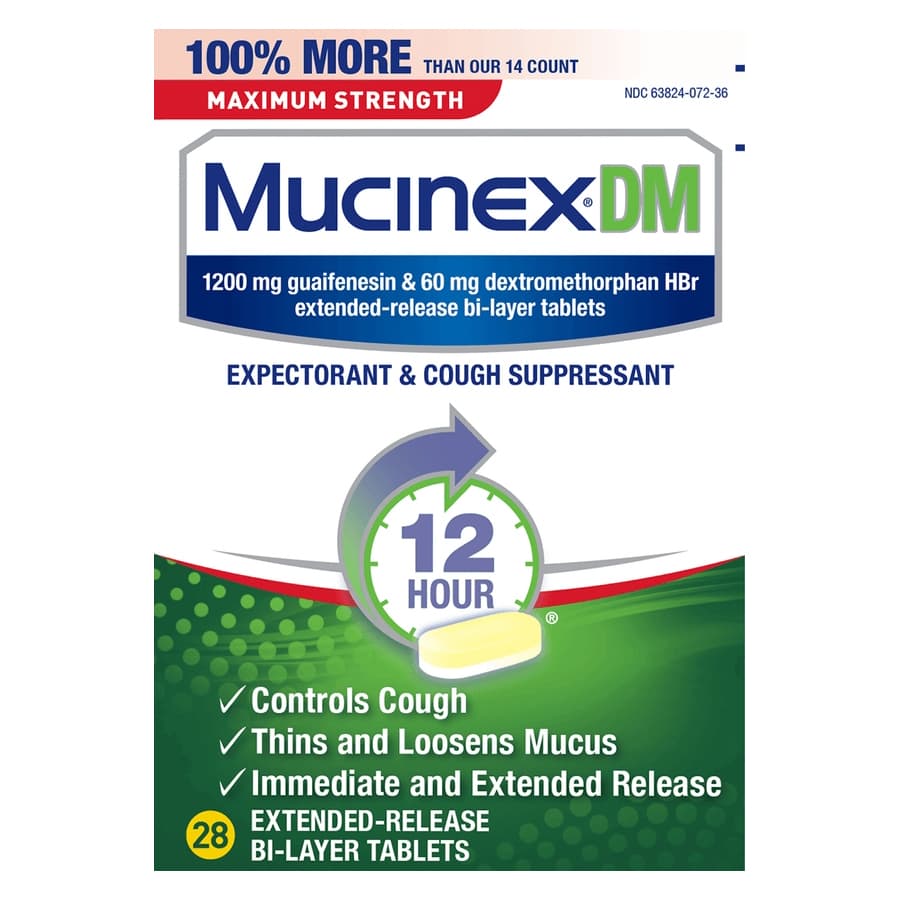 Mucinex DM Maximum Strength Extended-Release Bi-Layer Tablets - Case of 28 - Image 1