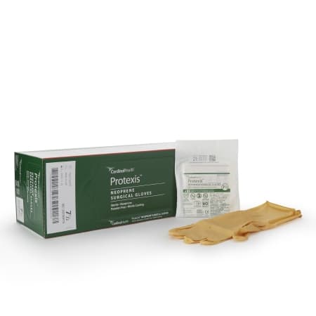 Protexis Neoprene Powder-Free Surgical Glove, Ivory, Size 7.5 - Case of 400 - Image 1