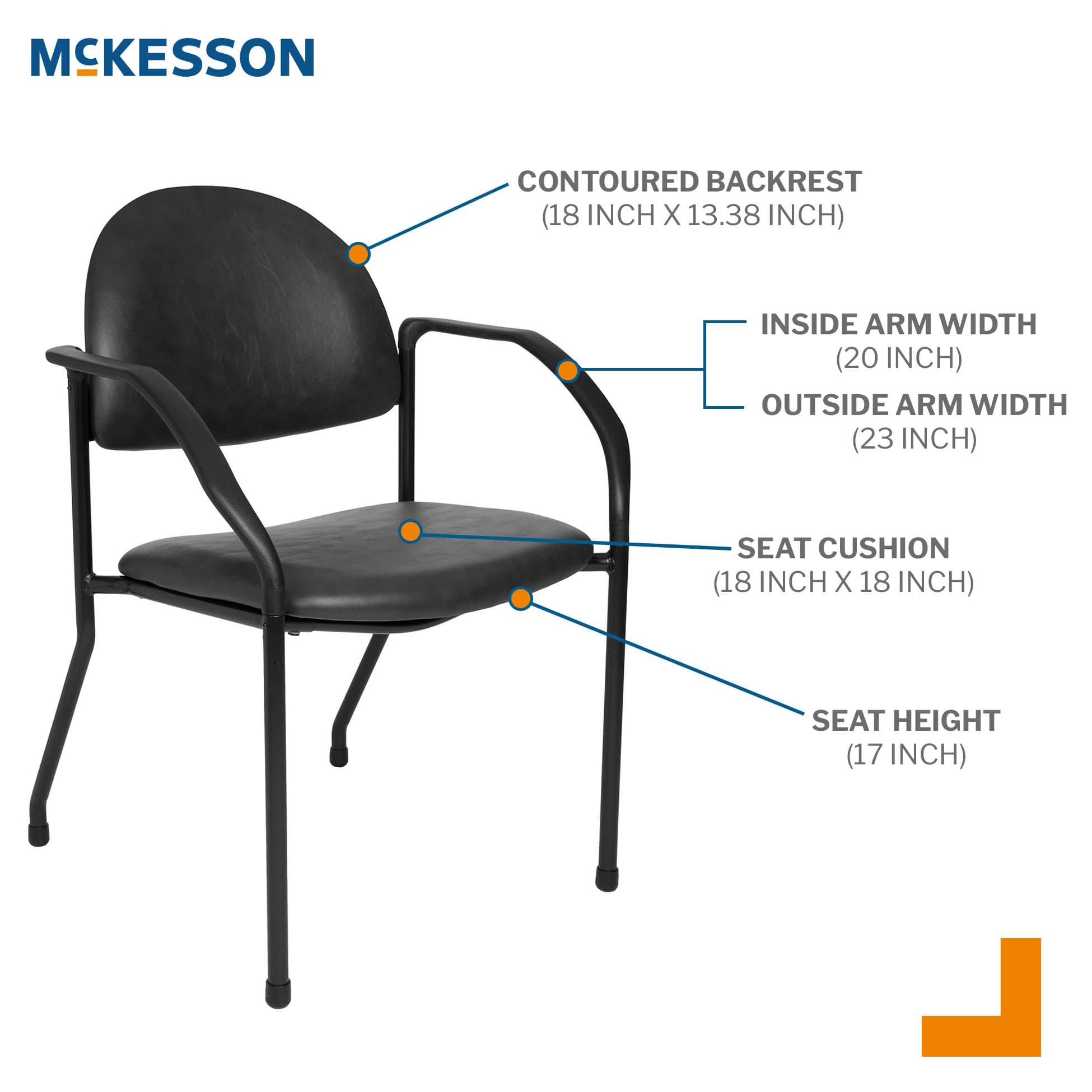 McKesson Side Chair with Fixed Back - Image 2