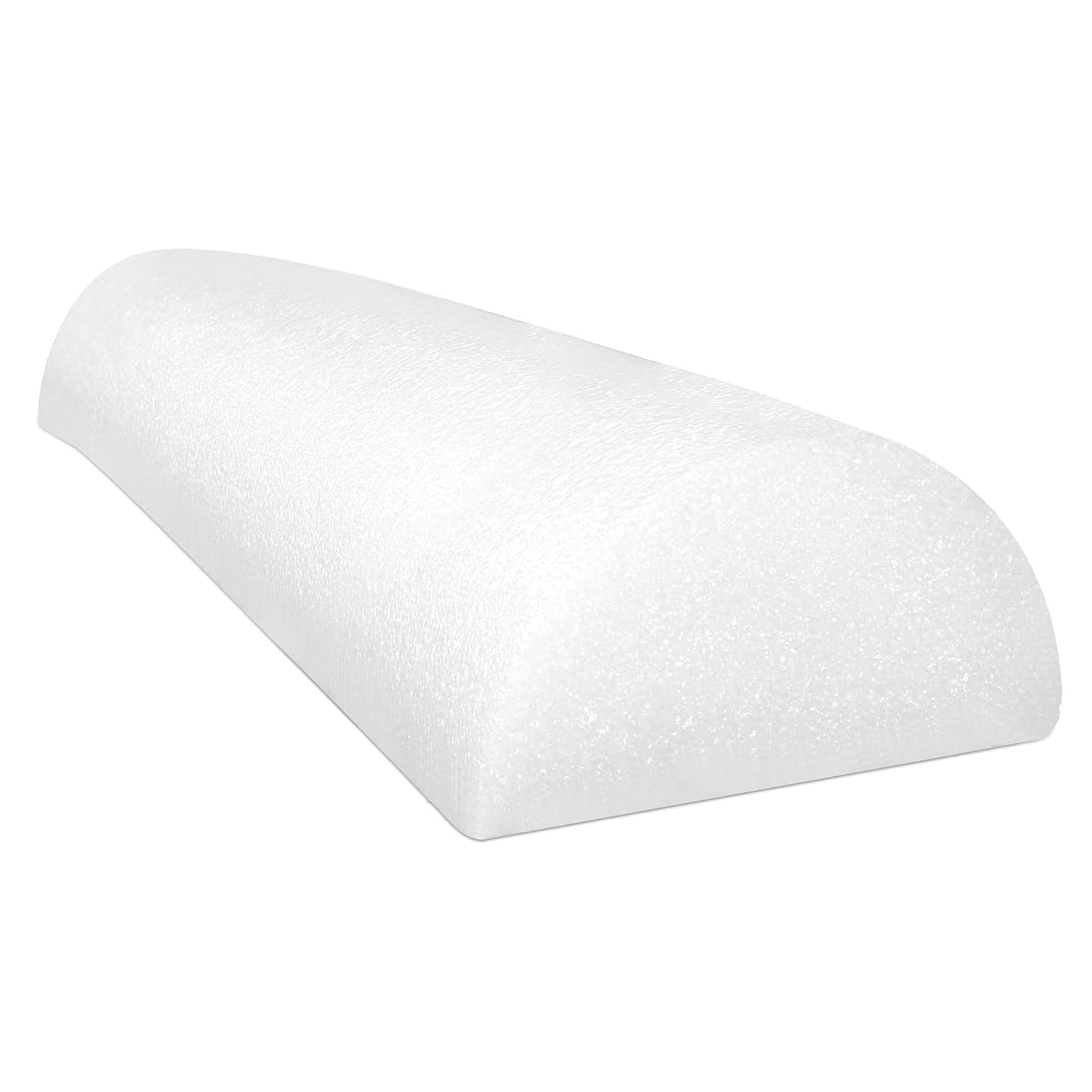 CanDo PE Foam Roller, White, 6" x 30", Half-Round - Image 1