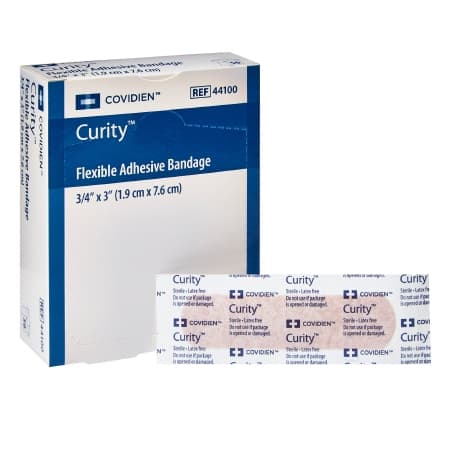 Curity Fabric Bandages, Flexible, 3/4 x 3 Inch - Box of 50 - Image 1