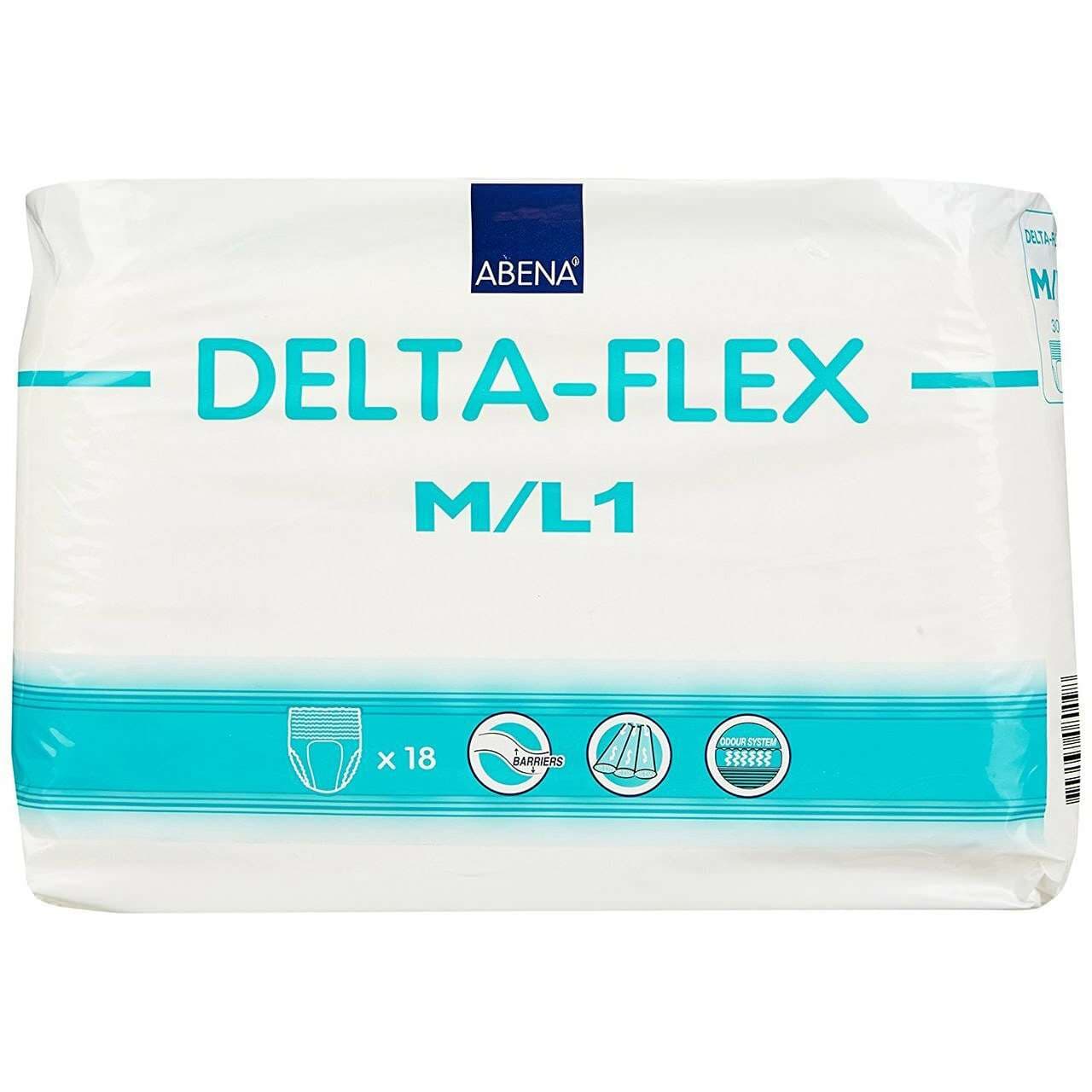 Abena Delta-Flex Adult Absorbent Underwear, Medium-Large - Package of 18 - Image 1