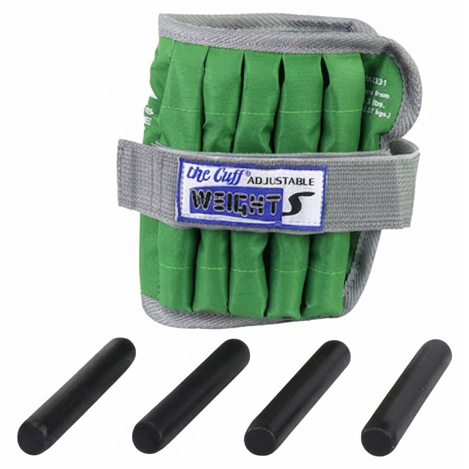 The Cuff Adjustable Cuff Variable Weights, Ankle, Green, 5 Lbs - Image 1