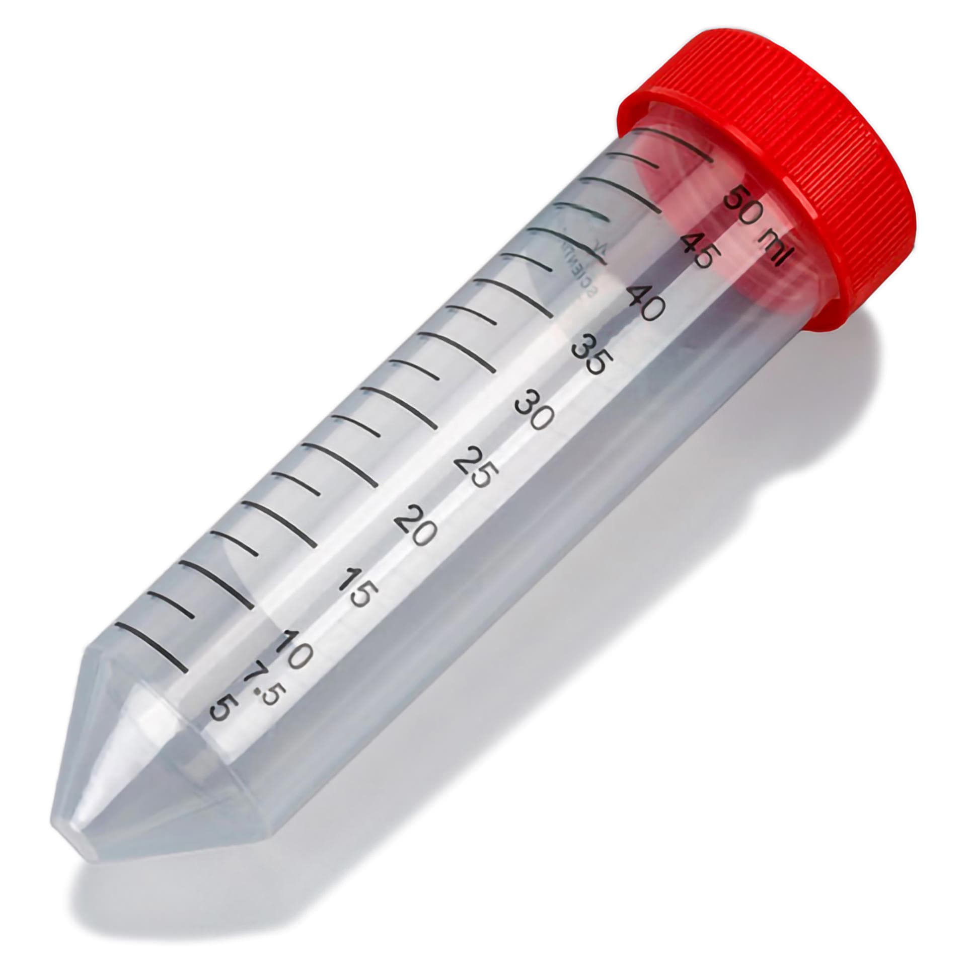 McKesson Centrifuge Tube Plain Sterile Translucent Tube, Red, 25 per Bag, 50 mL - Bag of 25 - Image 1