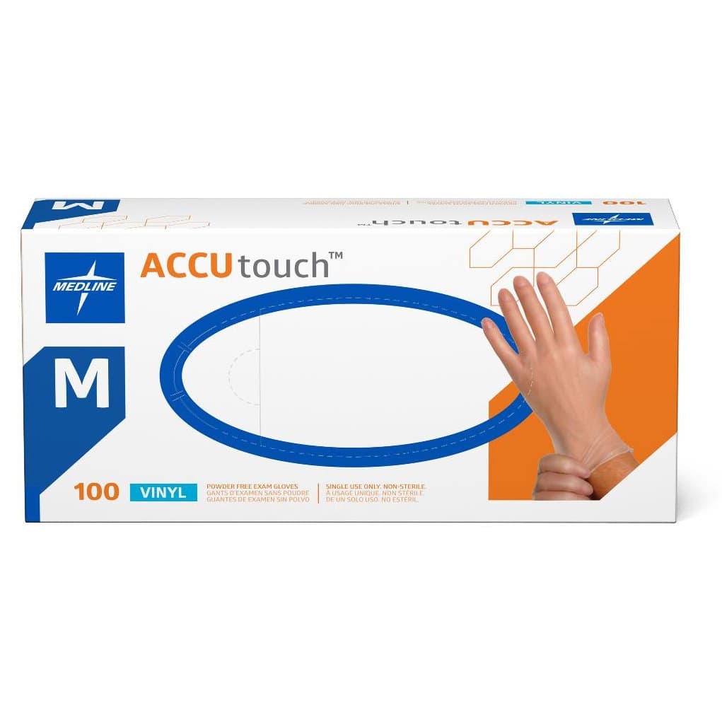 Accutouch Synthetic Exam Gloves, Medium - Box of 100 - Image 1