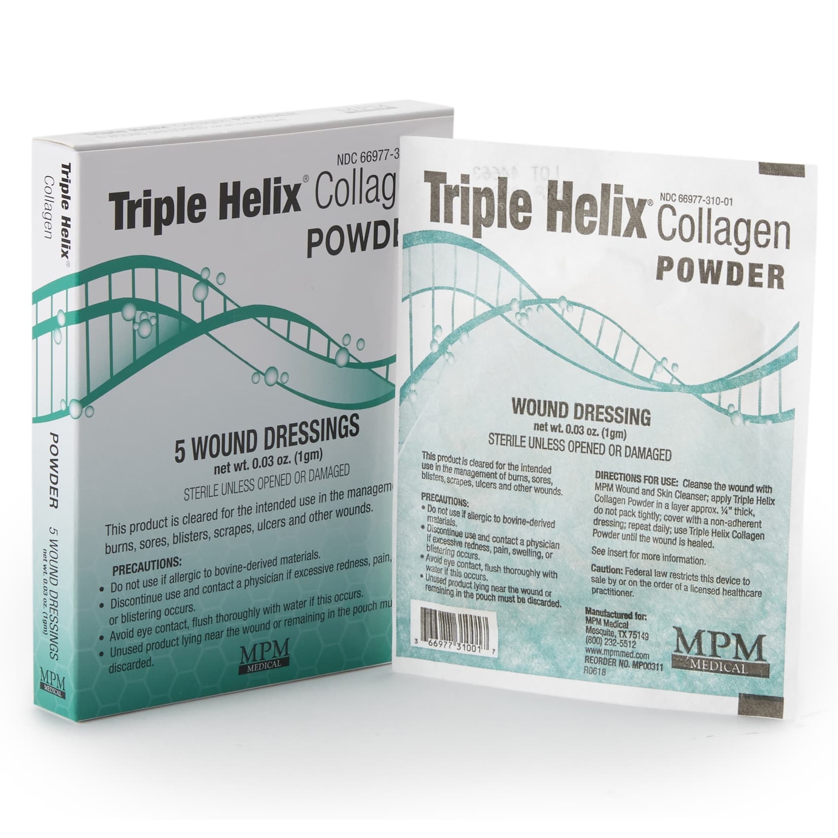 Triple Helix Collagen Powder White Sterile, 1 Gram - Case of 50 - Image 1