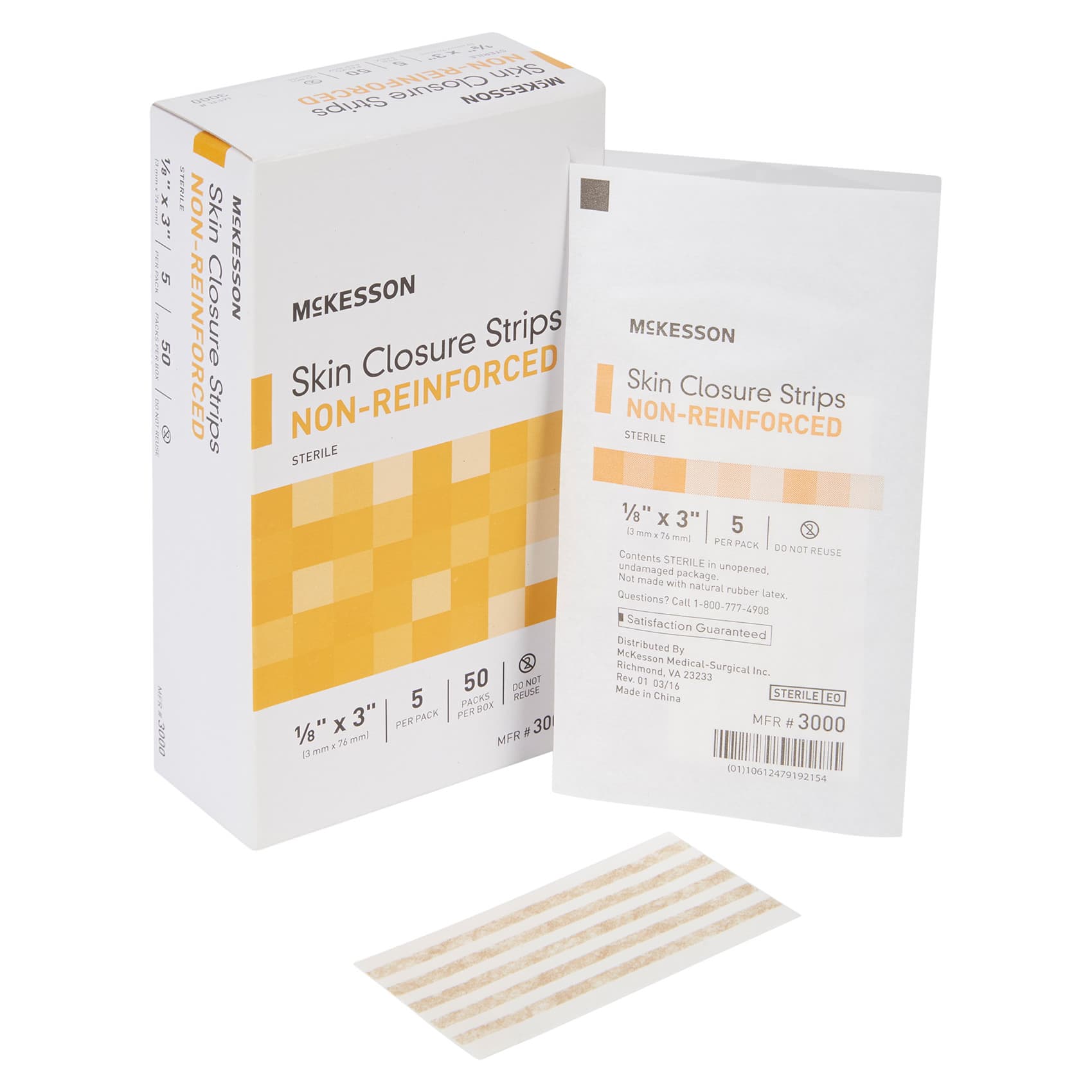 McKesson Skin Closure Strip 1/8 x 3 Inch Sterile - Image 2