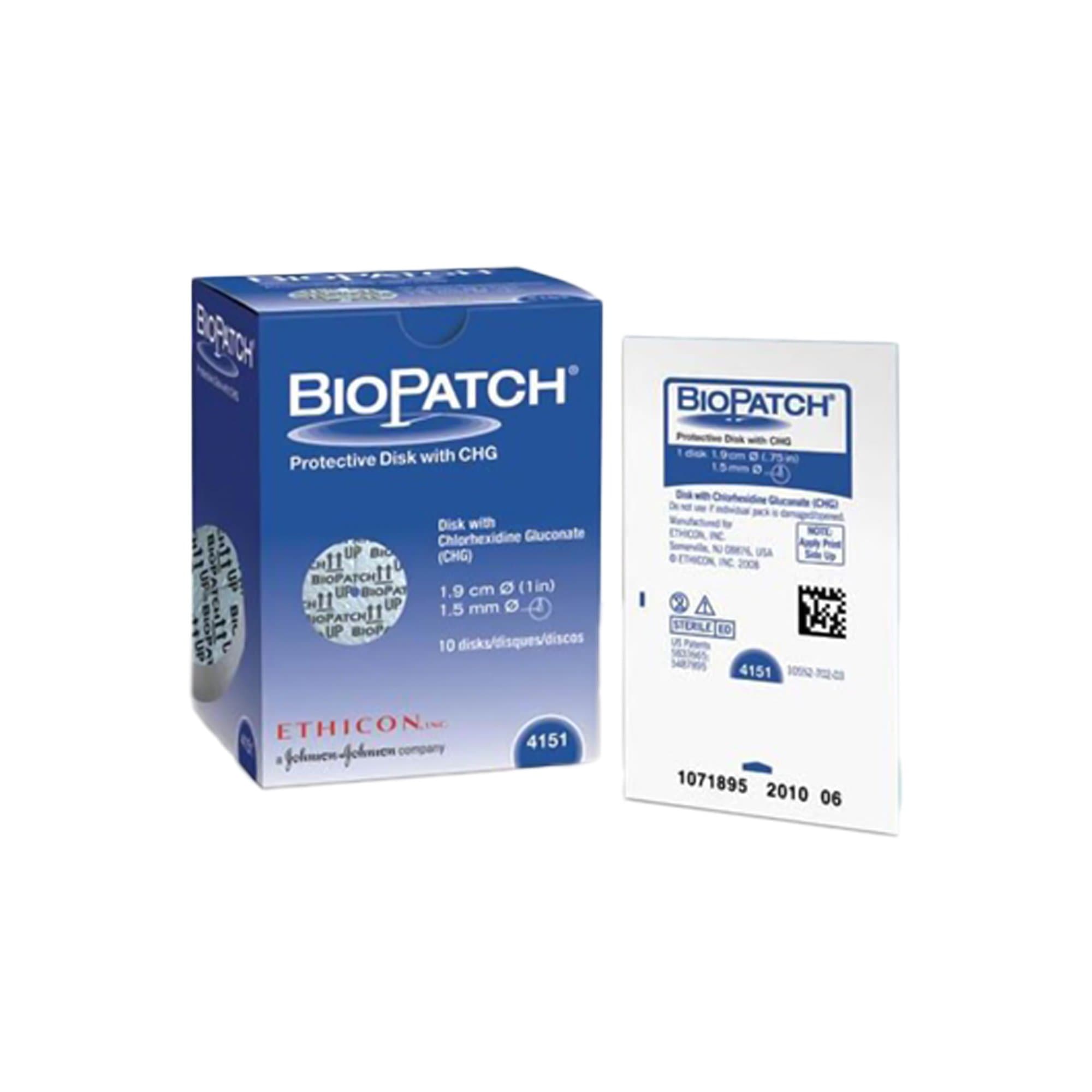 Johnson and Johnson Biopatch Antimicrobial Dressing, 3/4 Inch 1-1/2mm - Box of 10 - Image 1