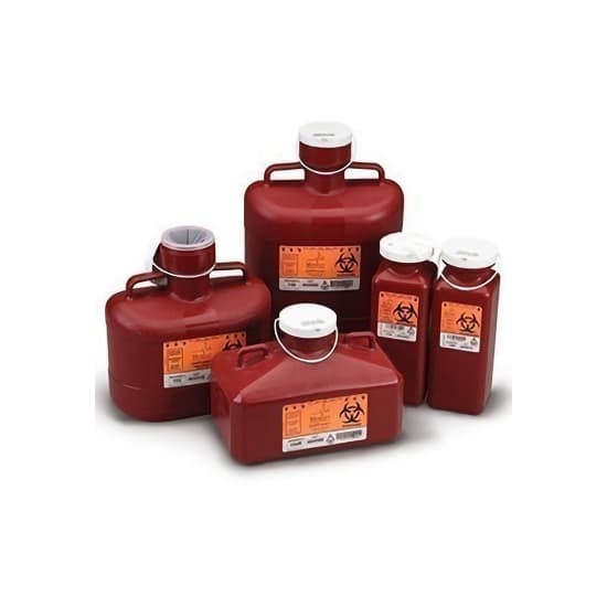 Sharps-Tainer Wide Sharps Container with Red Base, 18 H x 12 W x 9 D Inch - Case of 4 - Image 1