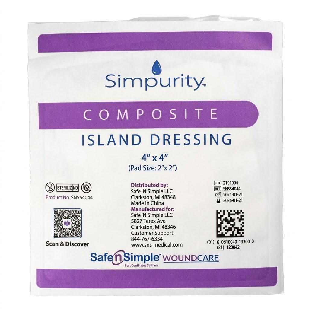 Simpurity Composite Island Dressing, 4 x 4 Inch - Each - Image 1