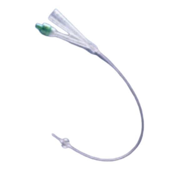 Silkomed Silicone 2-Way Foley Pediatric Catheter, 3 cc Balloon, 8 Fr - Box of 10 - Image 1