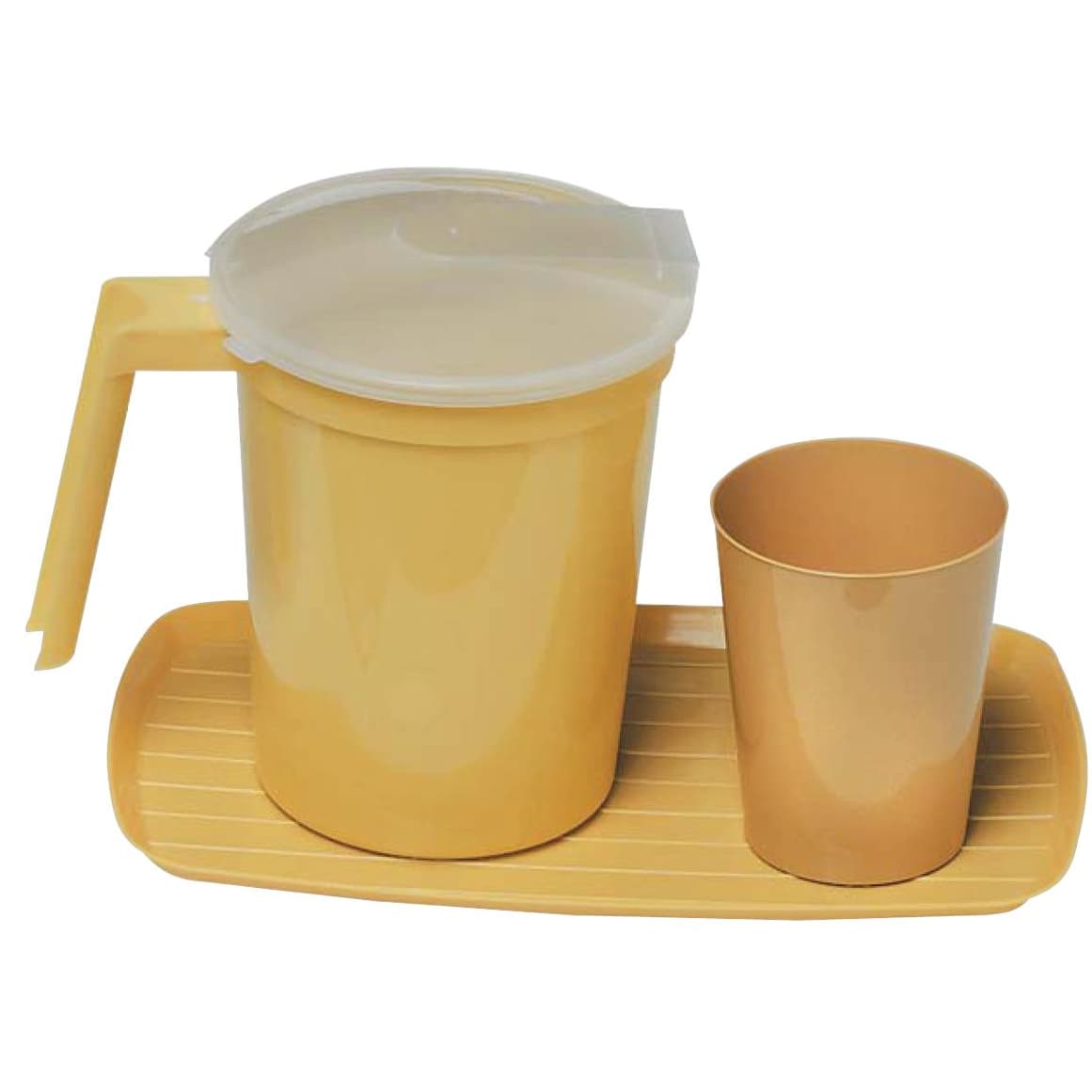 Medline Deluxe Bedside Service Tray with Ridges, Gold - Case of 100 - Image 1