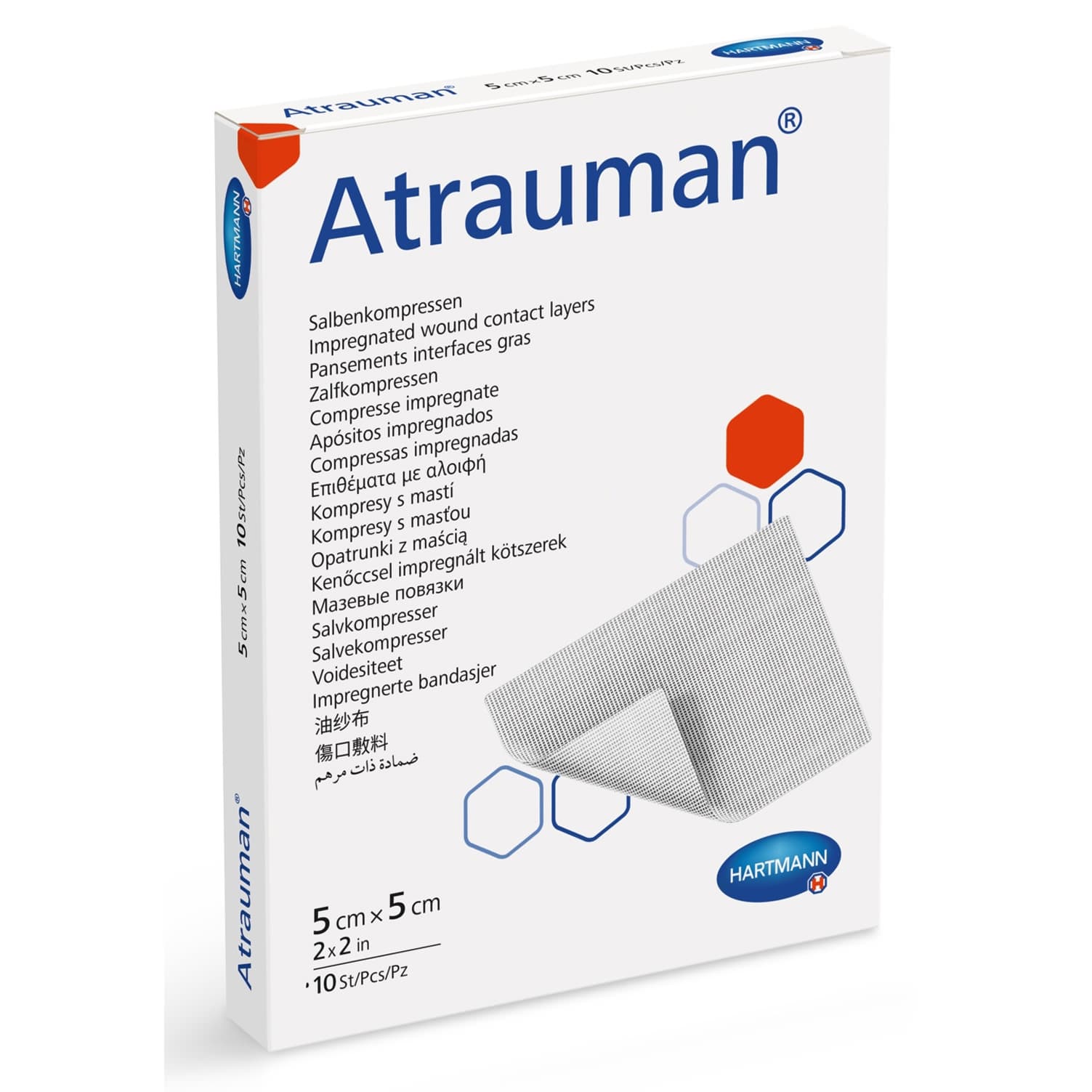 Atrauman Contact Layer Wound Dressing 2 x 2 Inch Sterile - Box of 10 - Image 1
