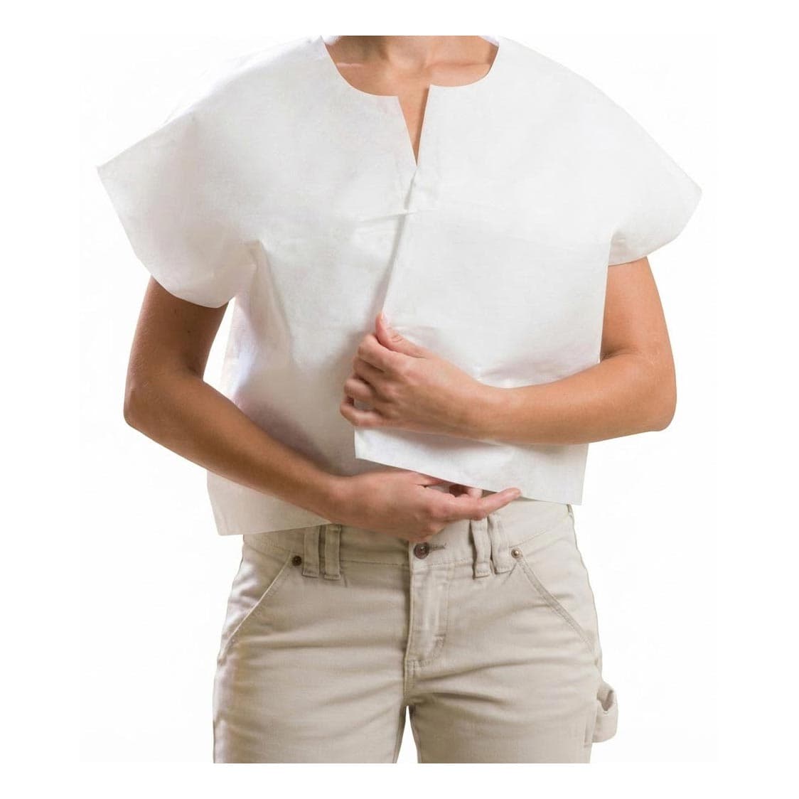 Graham Medical Exam Cape, White, 21 x 30 Inch - Case of 100 - Image 1
