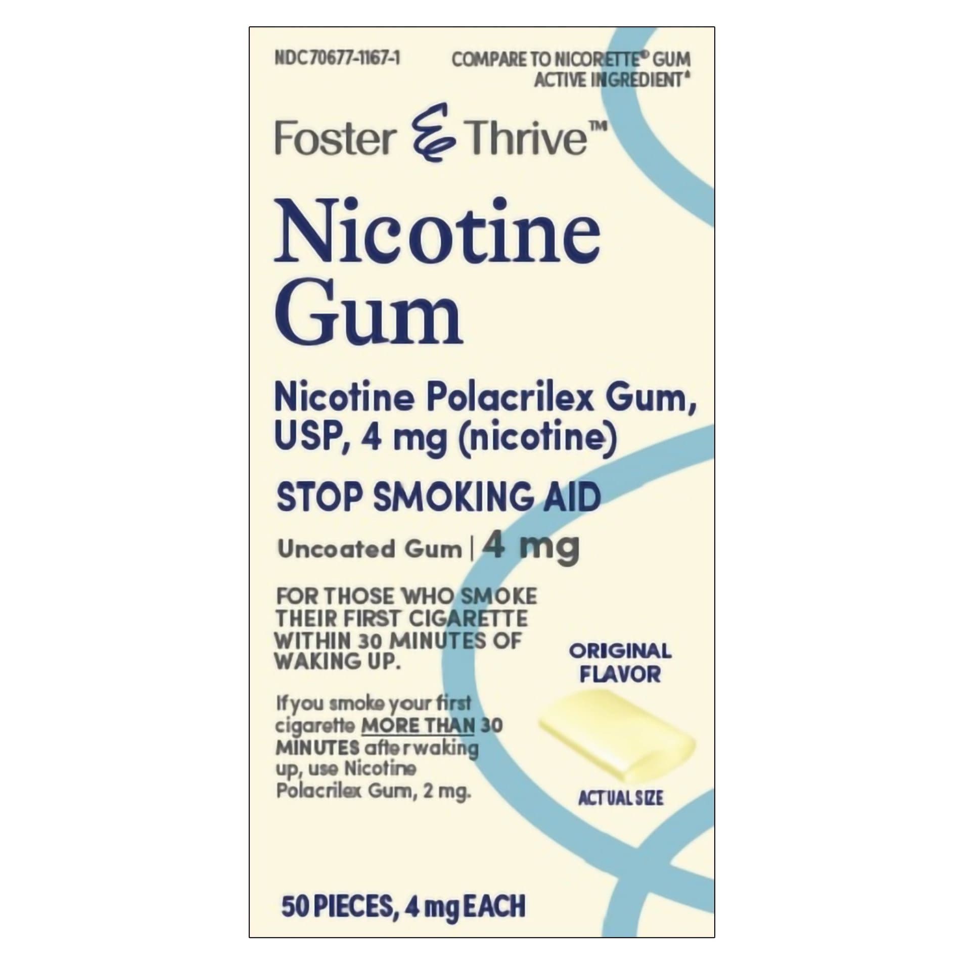 Foster & Thrive Nicotine Polacrilex Gum Stop Smoking Aid - Image 3