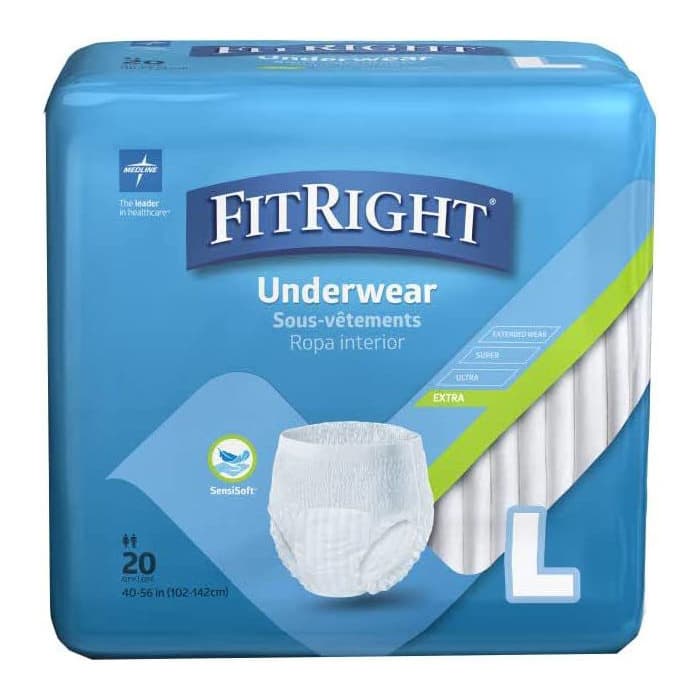 FitRight Extra Adult Incontinence Underwear, Large - Package of 20 - Image 1