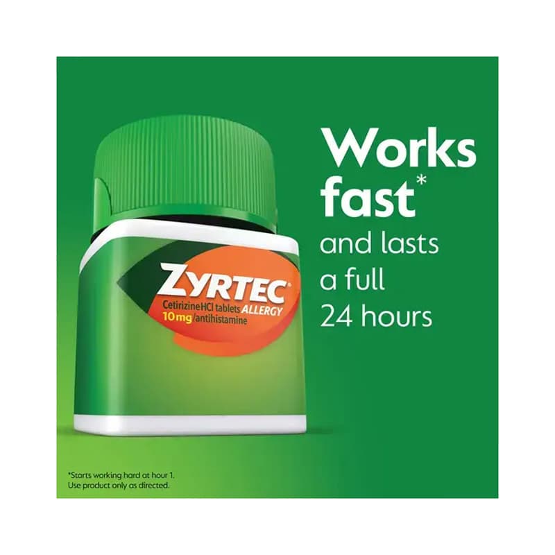 Zyrtec Allergy Tablets, 10 mg, 60 Count - Each - Image 2