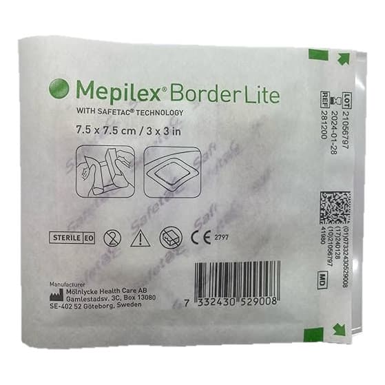 Mepilex Border Flex Lite Dressing, 3 x 3 Inch - Each - Image 1