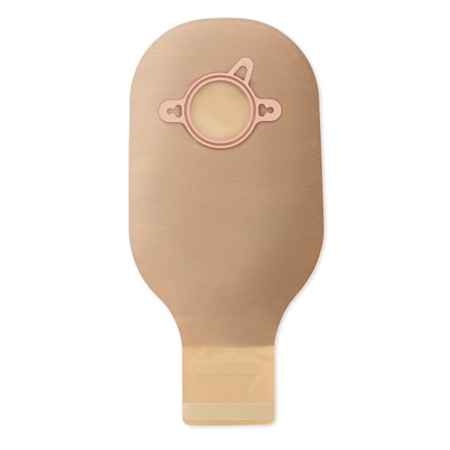 New Image 2-Piece Drainable Ostomy Pouch with Microseal Closure, Beige, 1-3/4 Inch - Box of 10 - Image 1