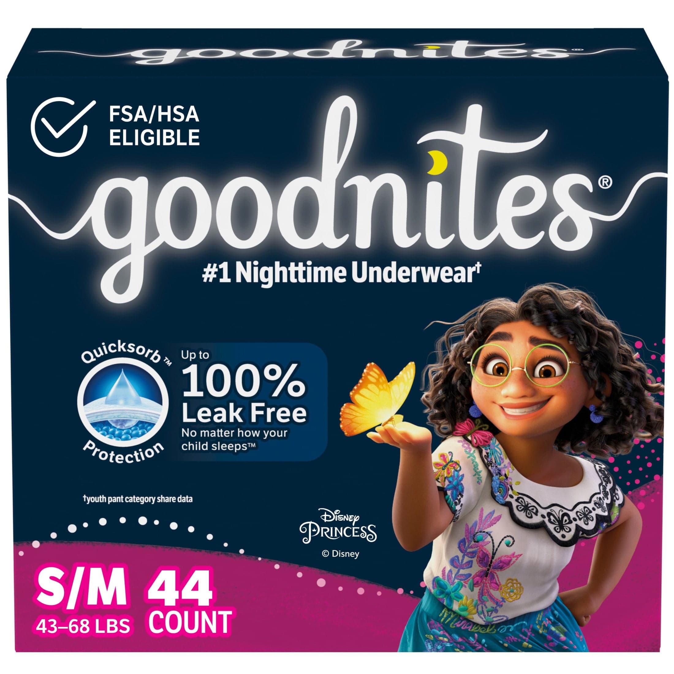 Goodnites Nighttime Underwear For Girls, Small-Medium - Case of 44 - Image 1