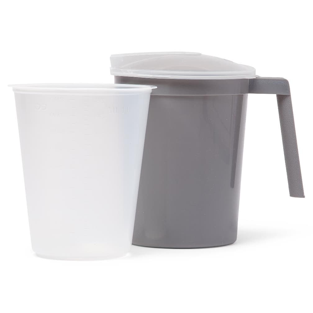 Medline Water Pitcher Kit with Inner Plastic Liner, 32 oz - Each - Image 2
