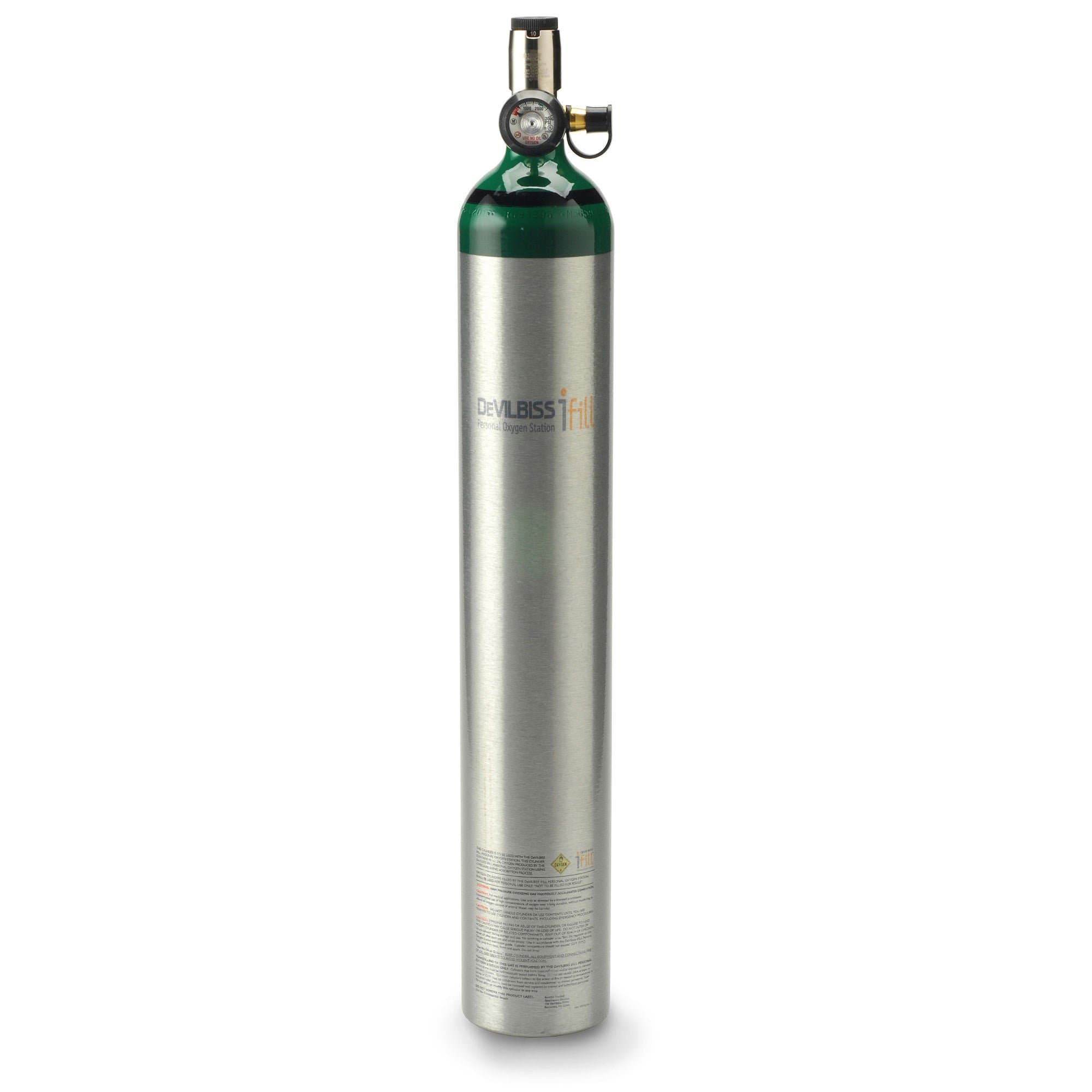 DeVilbiss Size E iFill Cylinders with Intregated Regulator - Each - Image 1