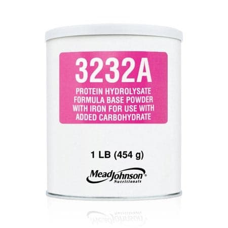Mead Johnson 3232 A Protein Hydrolysate Formula Base Powder with MCT oil, 1 lb. - Each - Image 1
