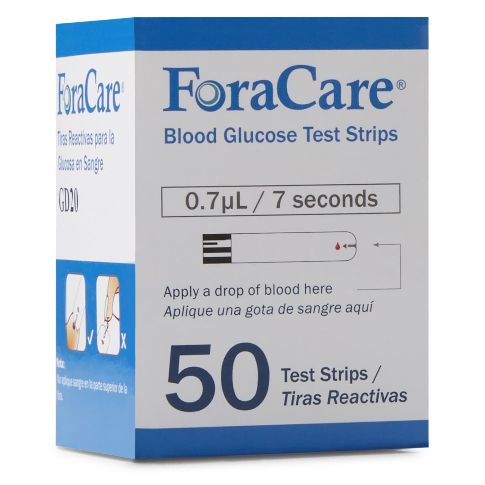 FORA GD20 Blood Glucose Test Strips - Box of 50 - Image 3