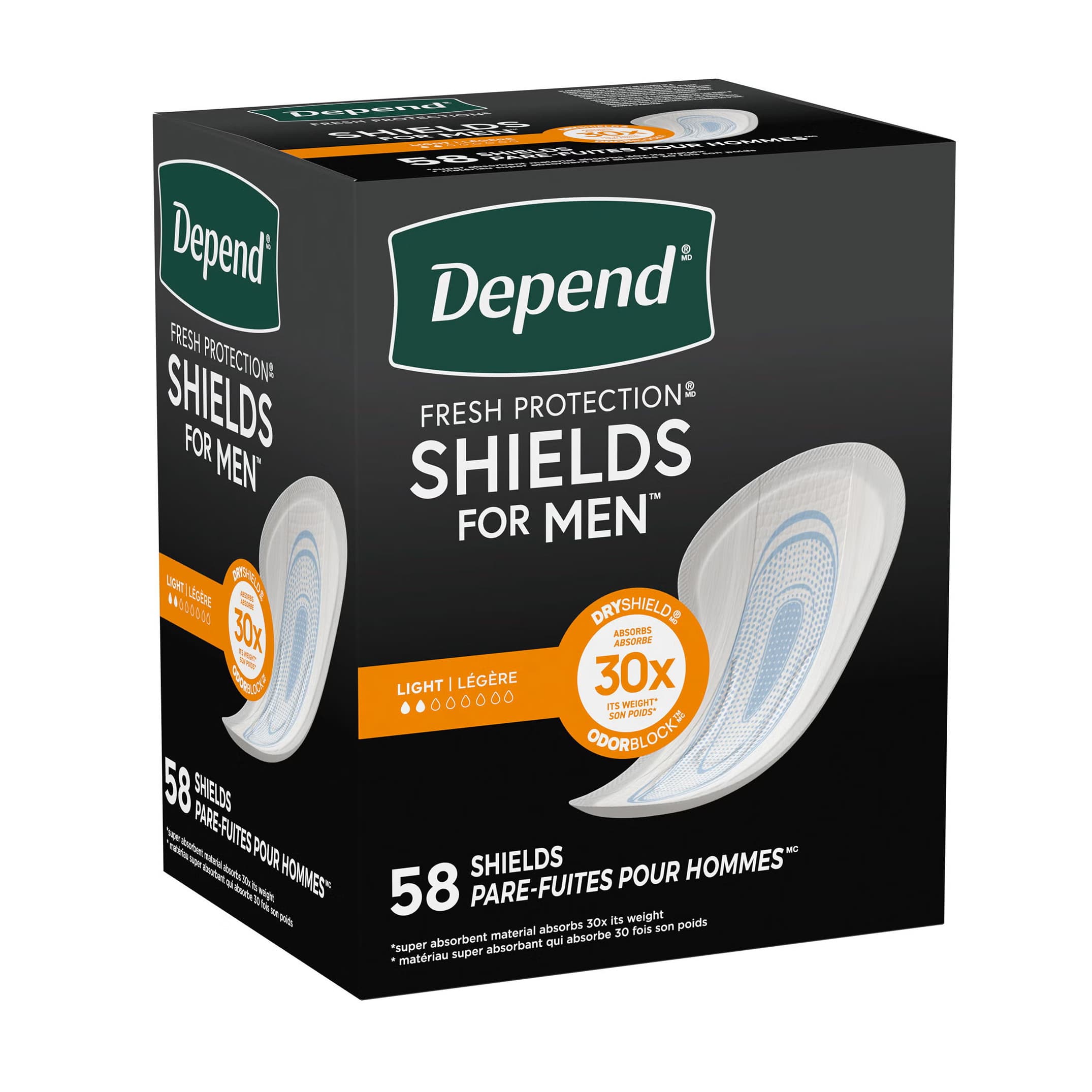 Depend Incontinence Shields for Men - Case of 174 - Image 1