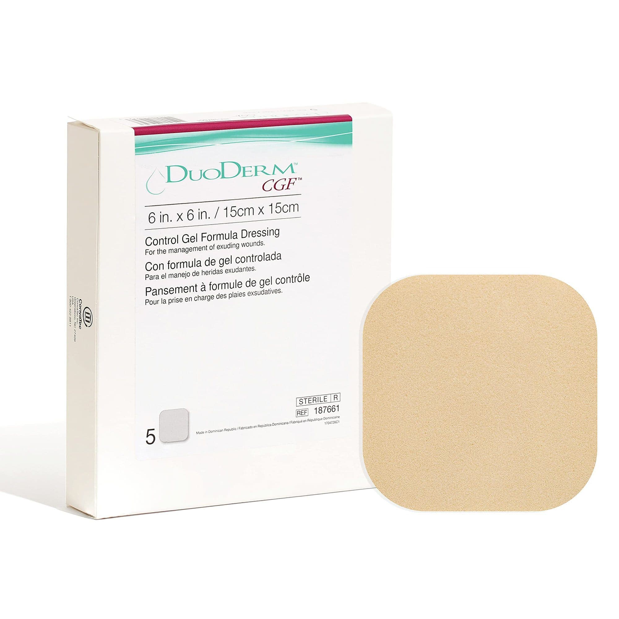 DuoDERM CGF Sterile Hydrocolloid Wound Dressing, 6" x 6" - each - Image 1
