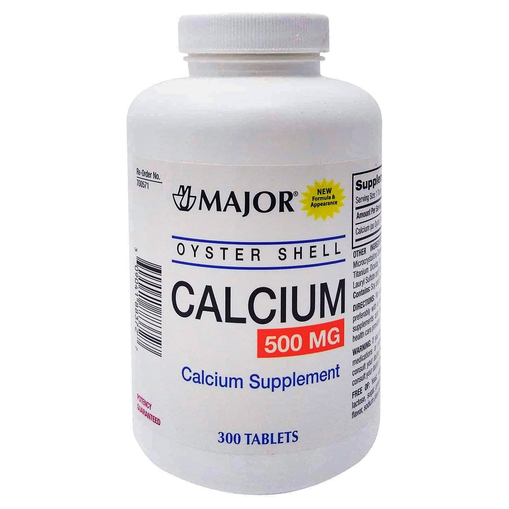Major Pharmaceuticals Oyster Shell Calcium Tablets, 500 mg