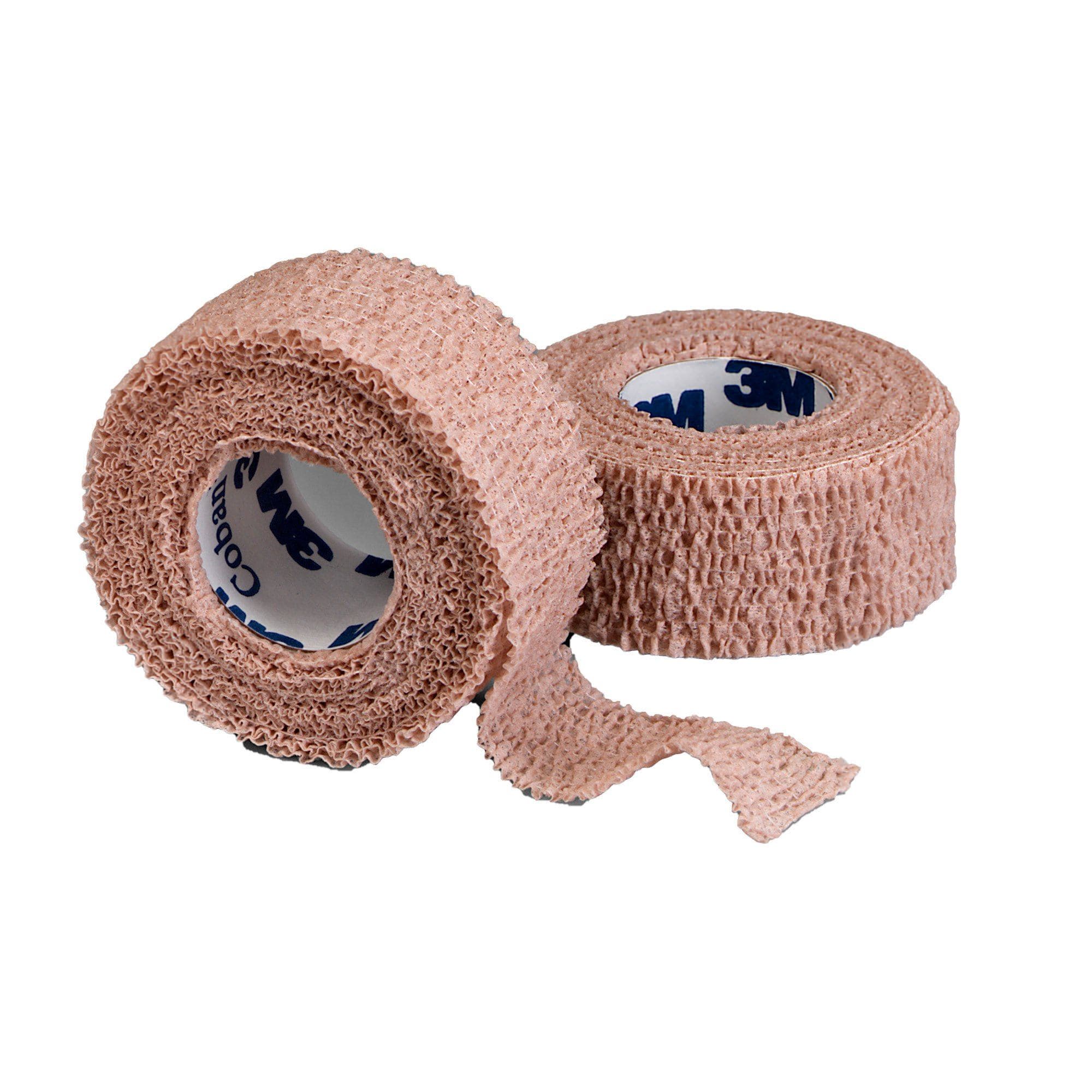 3M Coban Standard Compression Self-Adherent Wrap, NonSterile, Tan, 1 Inch x 5 Yard - Each - Image 1