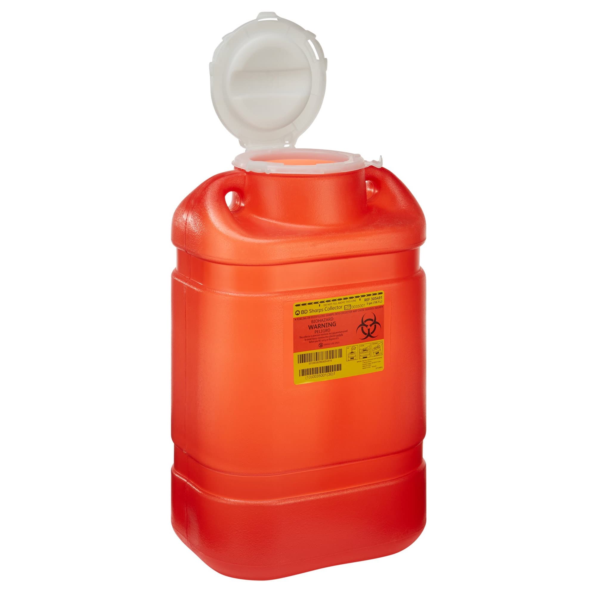 BD Multi-Use One-Piece Sharps Collector, Open Top - Image 2