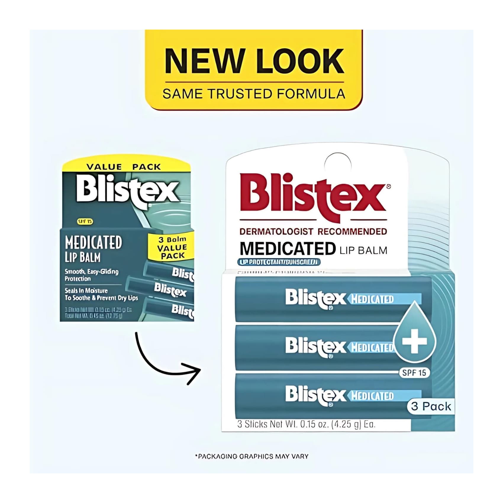 Blistex Medicated Lip Balm, SPF 15 - Pack of 3 - Image 2