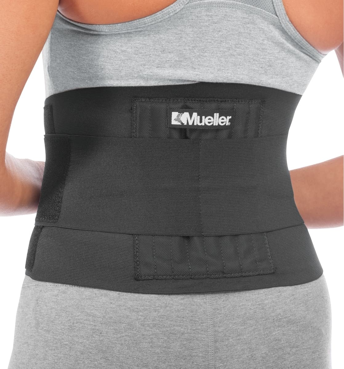 Mueller Adjustable Back Brace, Adult, Unisex, Black, One Size Fits Most - Each - Image 1