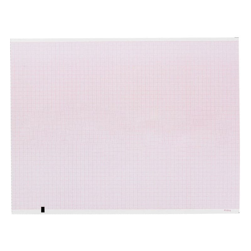 Burdick Z-Fold Red Grid Recording Chart Paper - Image 1
