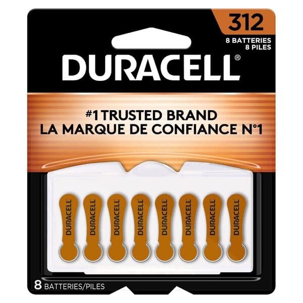 Duracell 312 Cell Zinc-Air Battery 1.4V Disposable - Case of 480 - Image 1