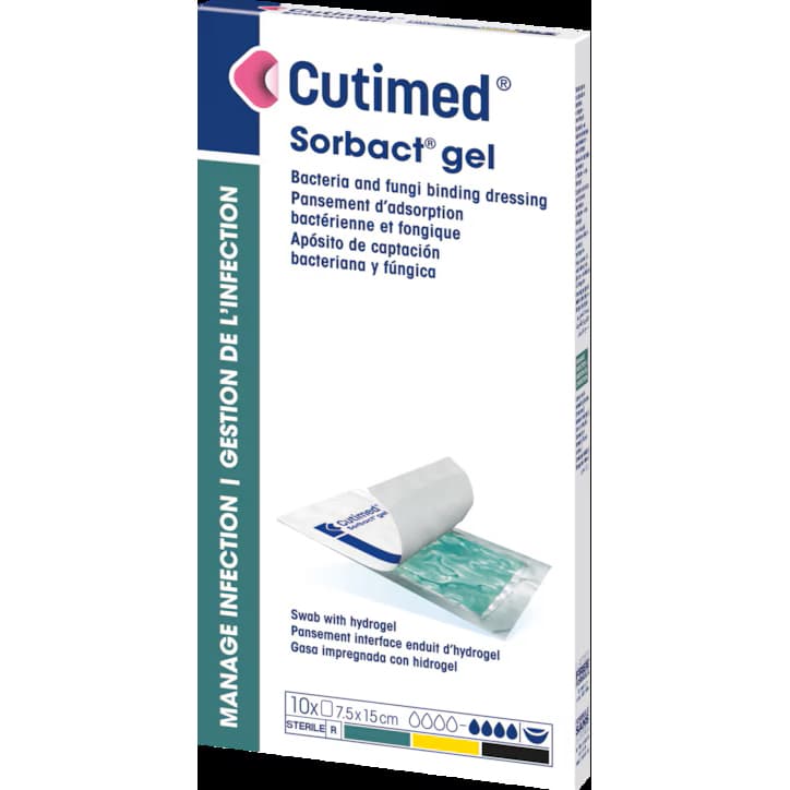 Cutimed Sorbact Gel Dressing, 3 x 6 Inch - Box of 10 - Image 1