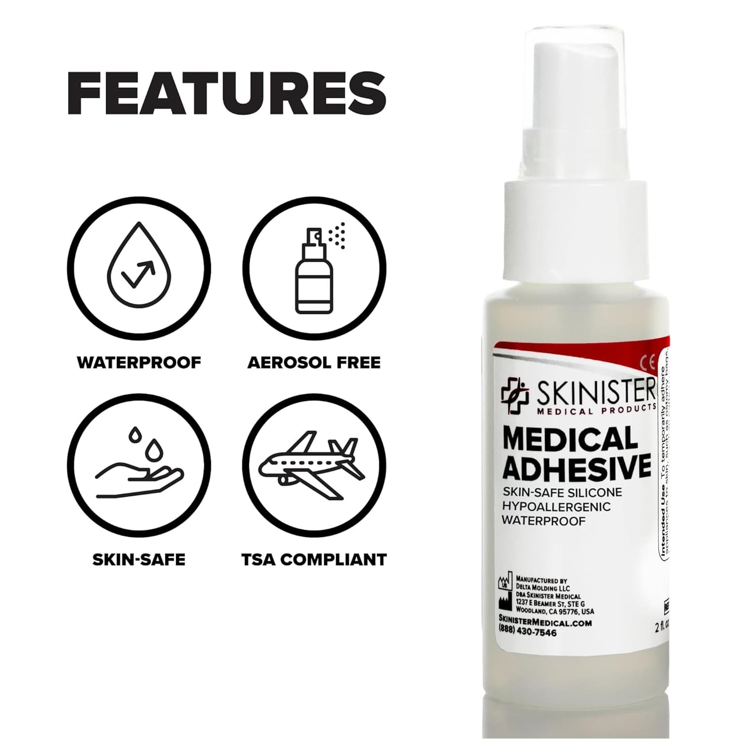 Skinister Medical Adhesive Spray, 4 oz - Each - Image 2