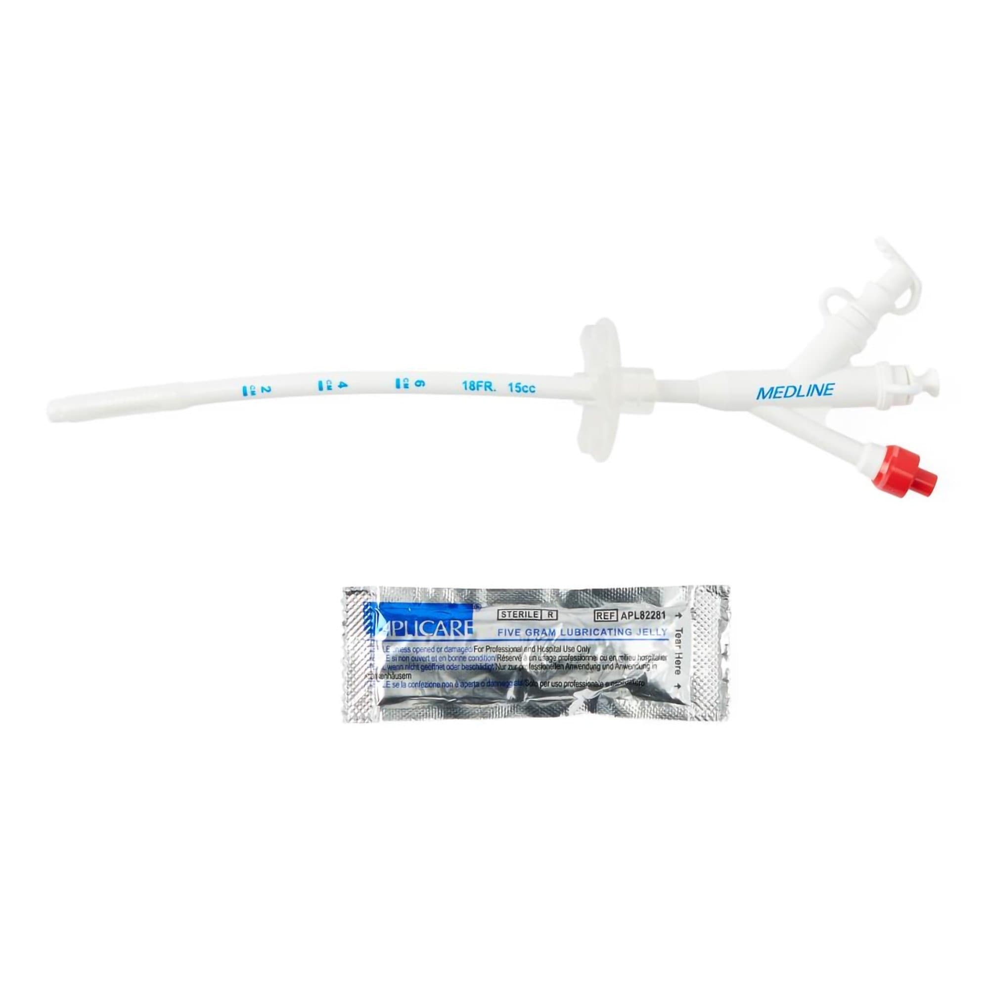 Medline 3-Port Silicone Gastrostomy Feeding Tube, 18 Fr - Each - Image 1