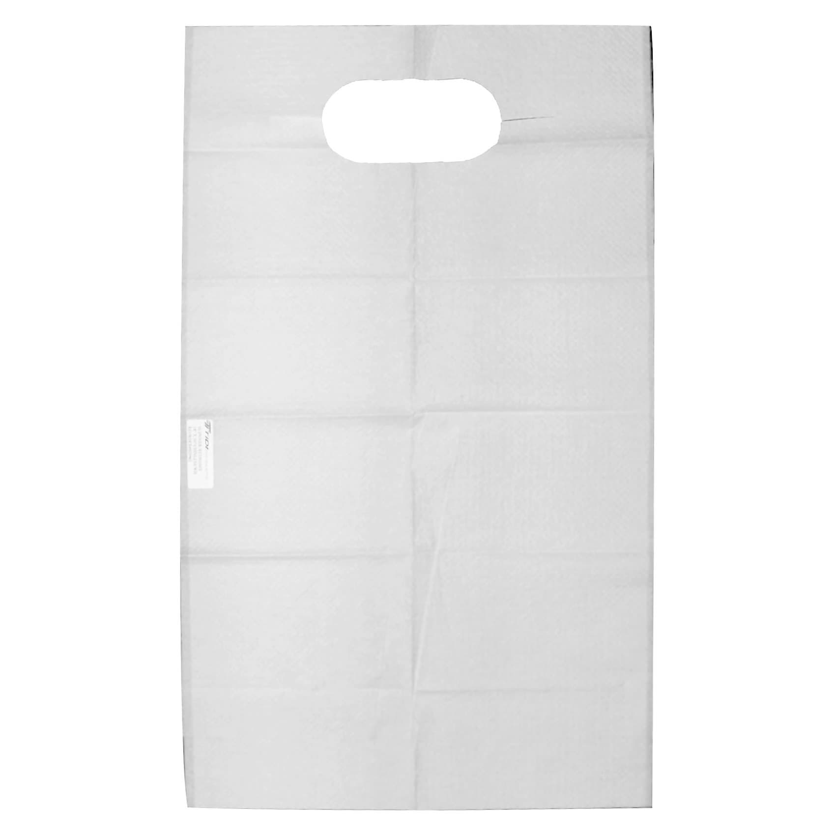 Tidi Adult Disposable Bib, White, 18 x 30 Inch - Case of 500 - Image 1