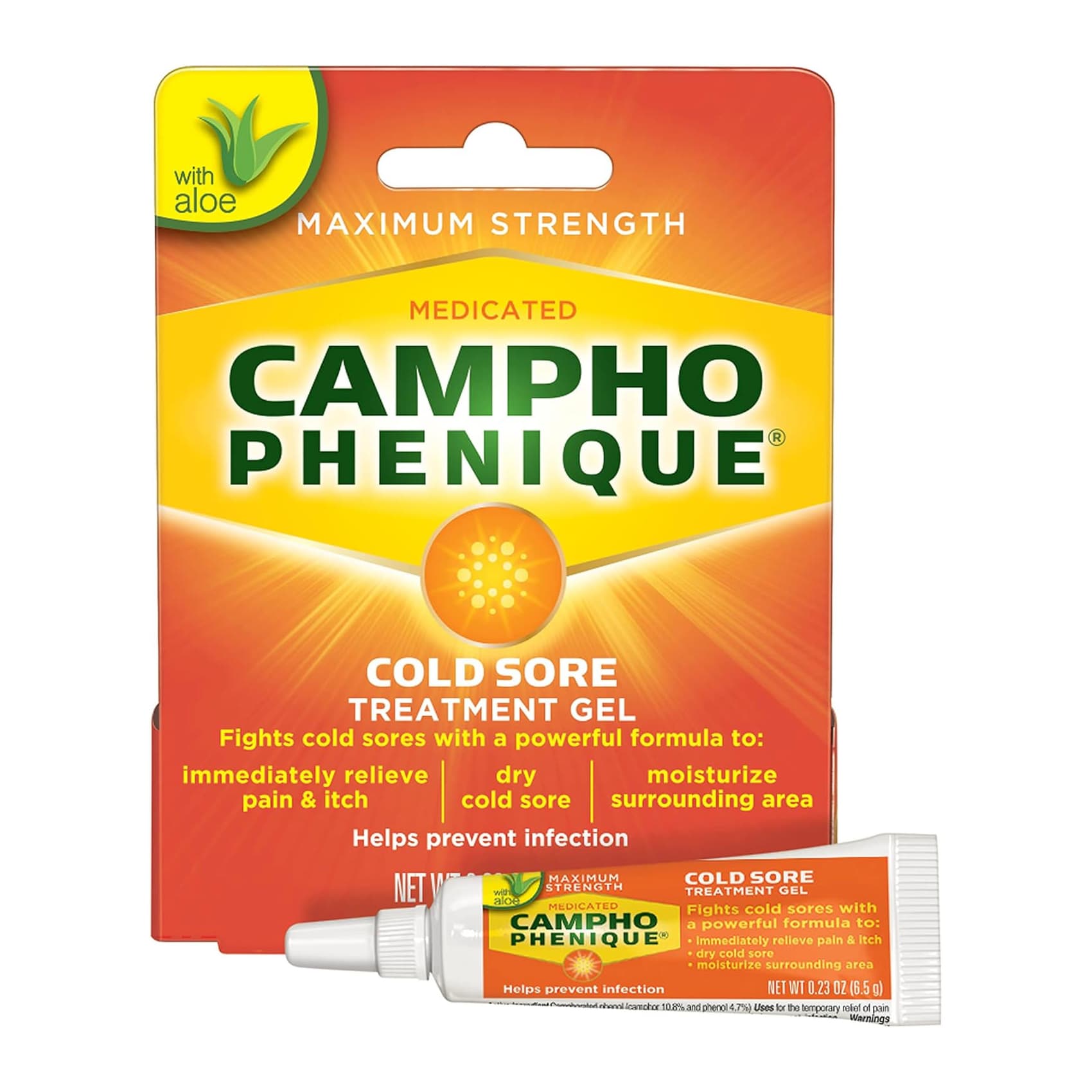 Campho-Phenique Cold Sore Treatment Gel, Maximum Strength, 0.23 oz - Each
