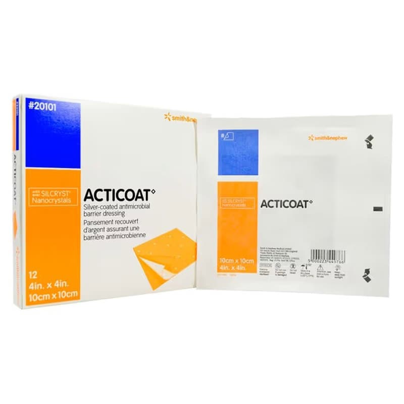 Acticoat Antimicrobial Barrier Burn Dressing, 4" x 4" - Case of 48 - Image 1