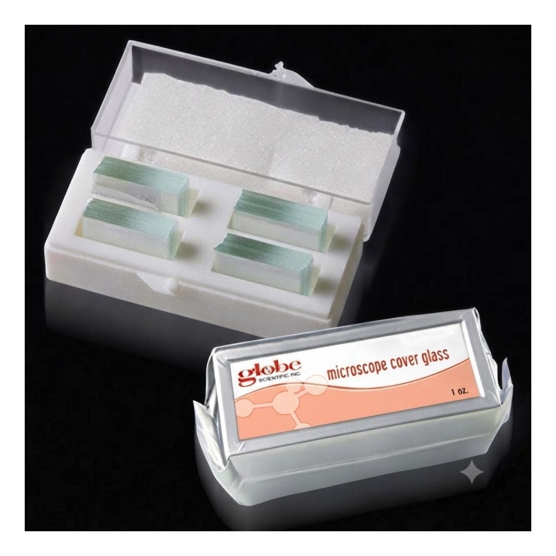 Globe Scientific Rectangle Cover Glass, 22 x 50 mm - Box of 10 - Image 1