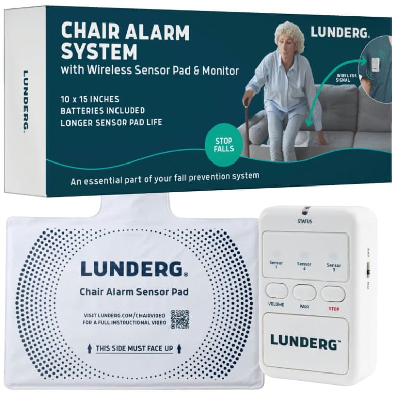 Lunderg Chair Alarm System with Wireless Sensor Pad and Monitor