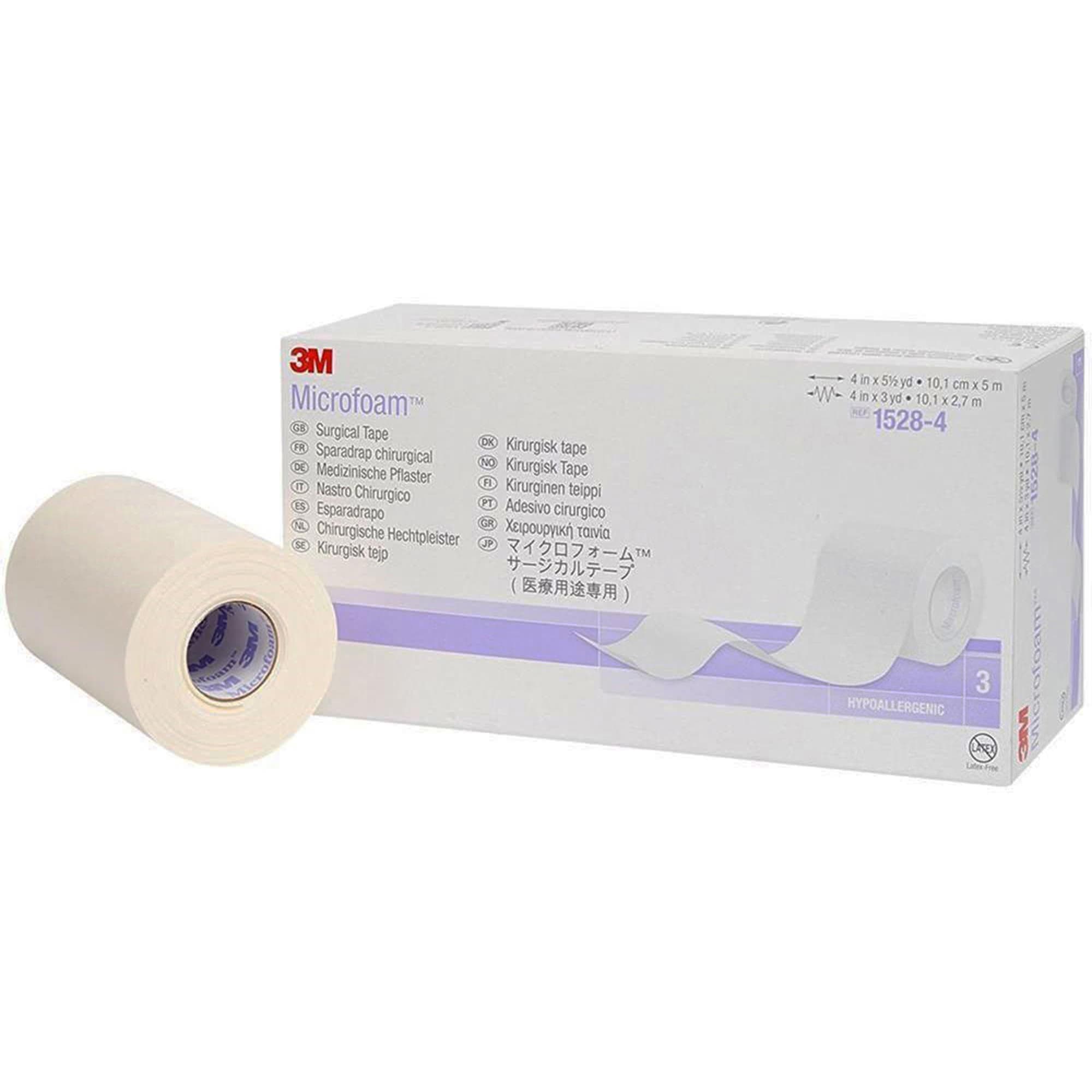 Microfoam Water Resistant Surgical Tape, 4 Inch x 5-1/2 yards - Each - Image 1