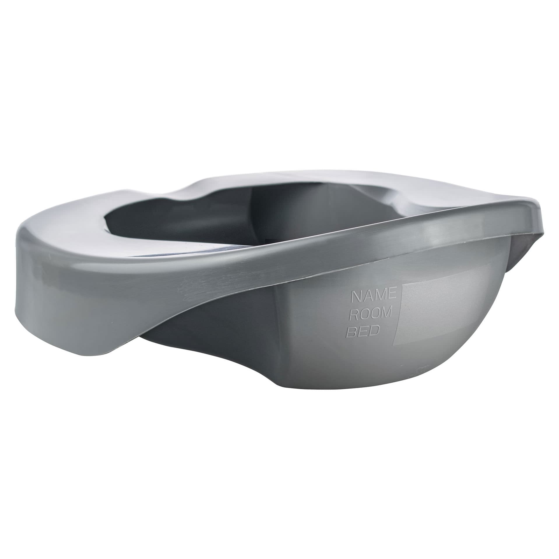 McKesson Pontoon Bedpan Graphite 15 L Inch Single Patient Use - Image 4