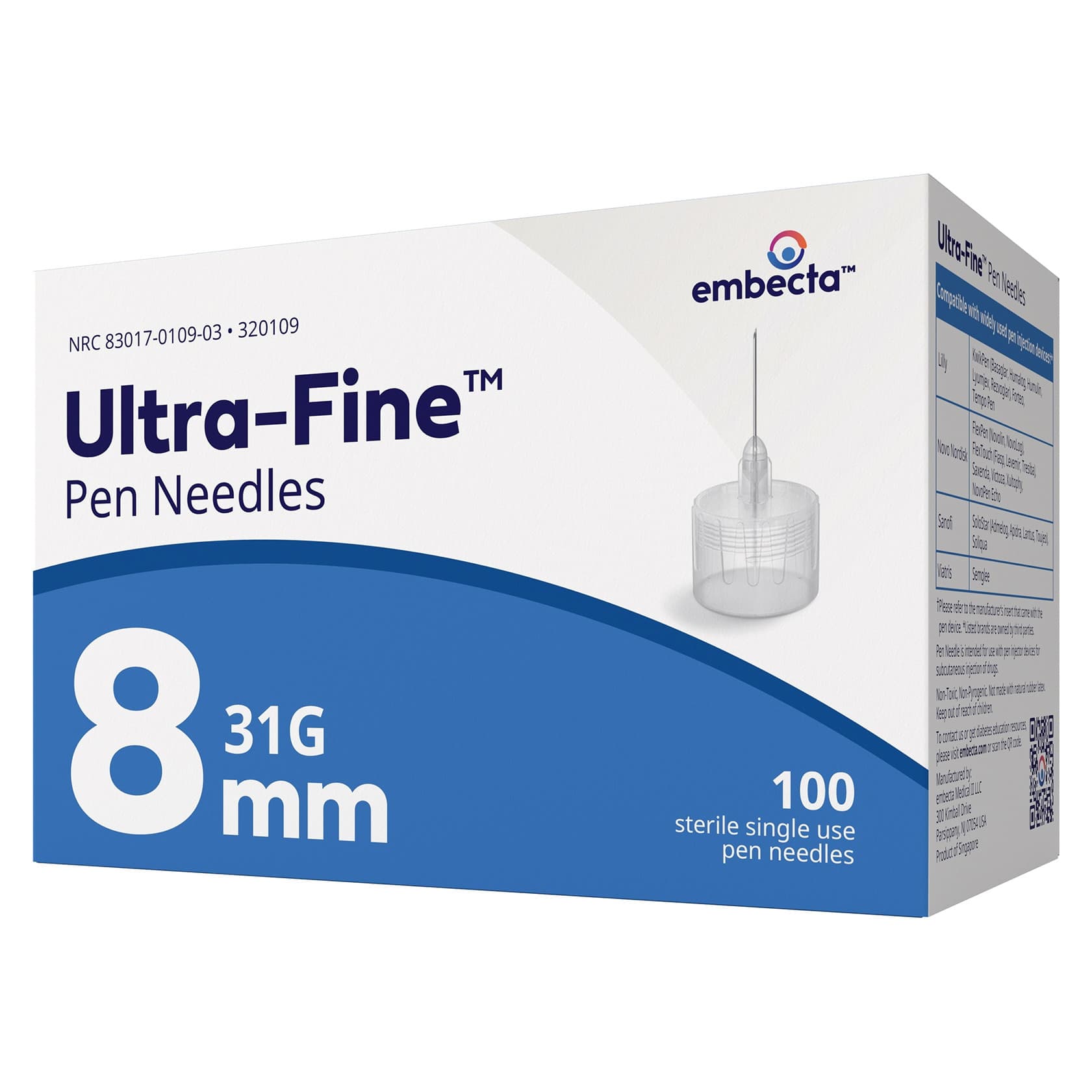 Embecta Ultra-Fine Pen Needles, 31 Gauge, 8 mm - Box of 100 - Image 4